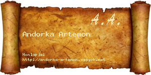 Andorka Artemon névjegykártya